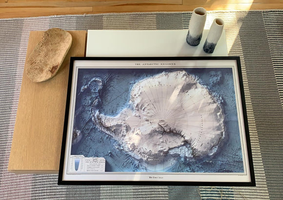 Mapa Antartica 3d | Con o sin Marco | Entrega a domicilio | Mapas del Sur