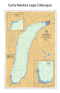 Carta Náutica Lago Caburgua 50x80 | Carta Náutica | Con o sin Marco | Mapas del Sur