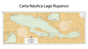 Carta Nautica Lago Rupanco 90x50 | Carta Náutica | Con o sin marco | Mapas del Sur