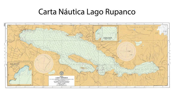 Carta Nautica Lago Rupanco 90x50 | Carta Náutica | Con o sin marco | Mapas del Sur