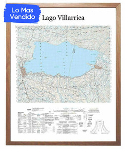 Lago Villarrica, IGM | Mapa IGM | Con o sin marco | Mapas del Sur
