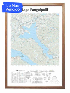 Lago Panguipulli IGM | Mapa IGM | Con o sin marco | Mapas del Sur