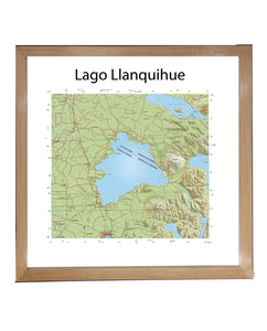 Lago Llanquihue | Mapa IGM | Con marco o sin Marco | Mapas del Sur