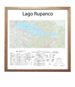 Lago Rupanco IGM 76x73 cm | Mapa IGM | con o sin marco | Mapas del Sur