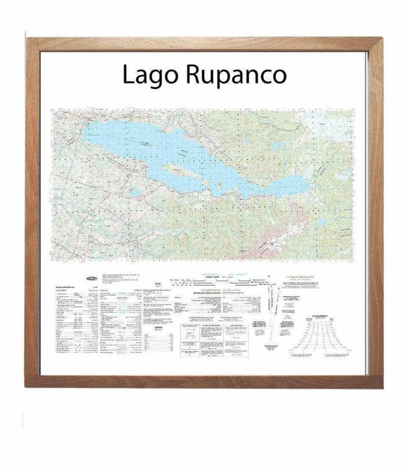Lago Rupanco IGM 76x73 cm | Mapa IGM | con o sin marco | Mapas del Sur